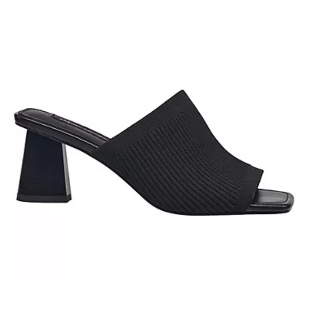 French Connection Black Textured Mules